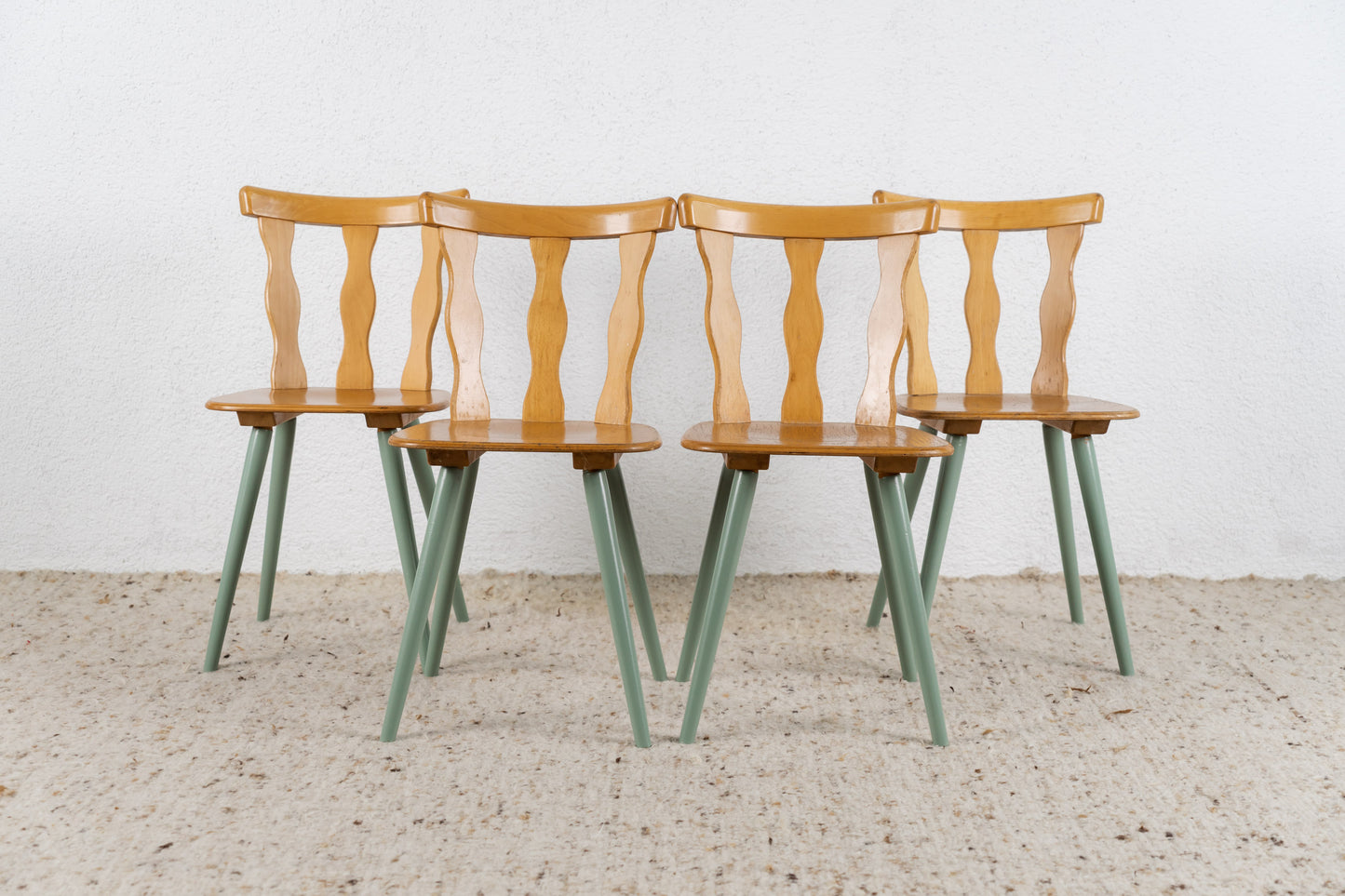 Stuhl 4er Set Vintage Bistro Holz Küche Esstisch Stühle