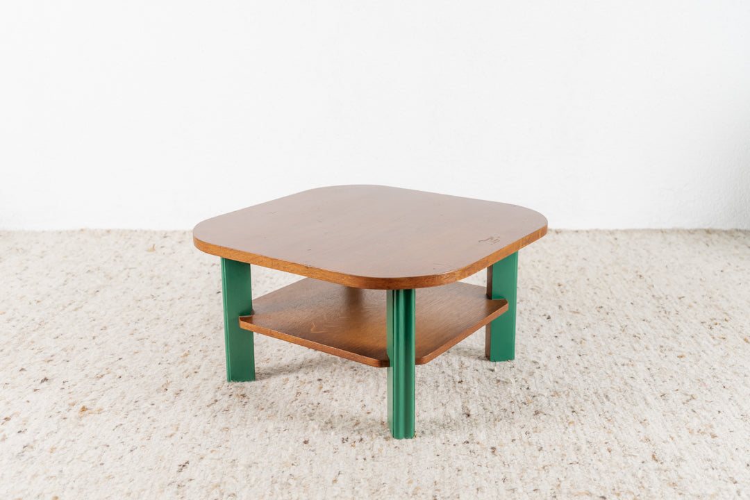 Couchtisch Holz grün Vintage Mid Century Beistelltisch Coffeetable