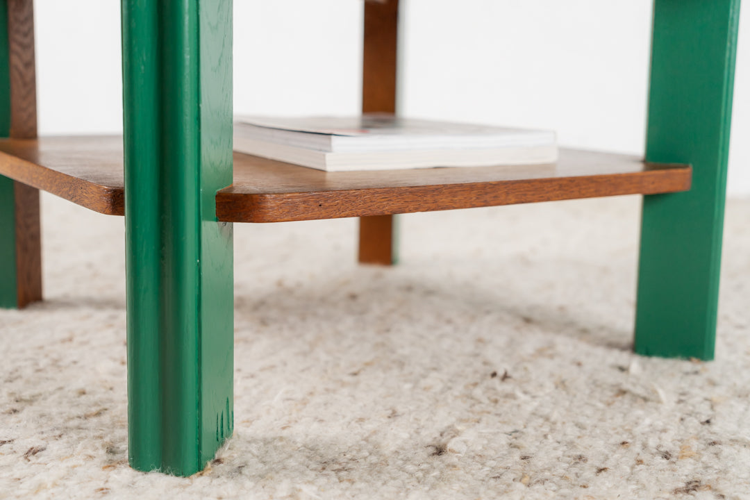 Couchtisch Holz grün Vintage Mid Century Beistelltisch Coffeetable