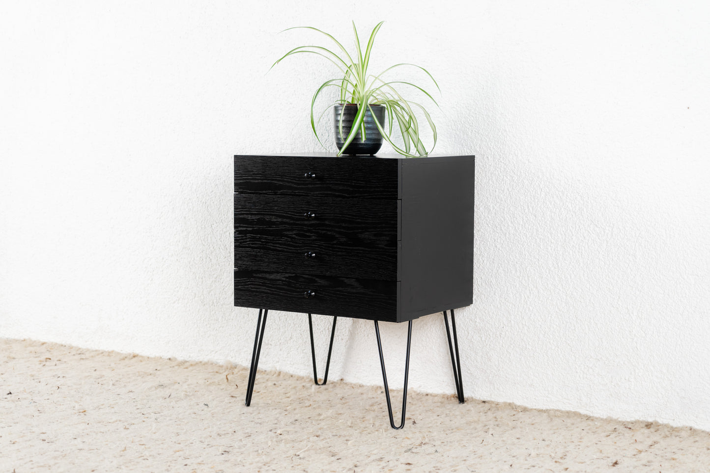 Schubladenkommode schwarz Ablage Kommode Vintage