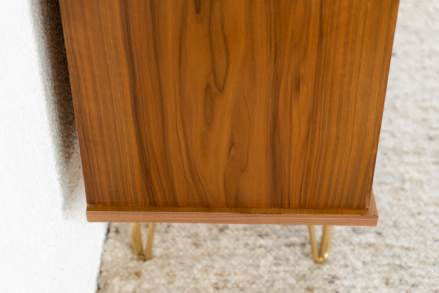 Mid Century Vitrine Highboard Sideboard Nuss Holz