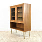 VINTAGE VITRINE Kommode Schrank Holz Tv Regal Küche GERO gold 60s