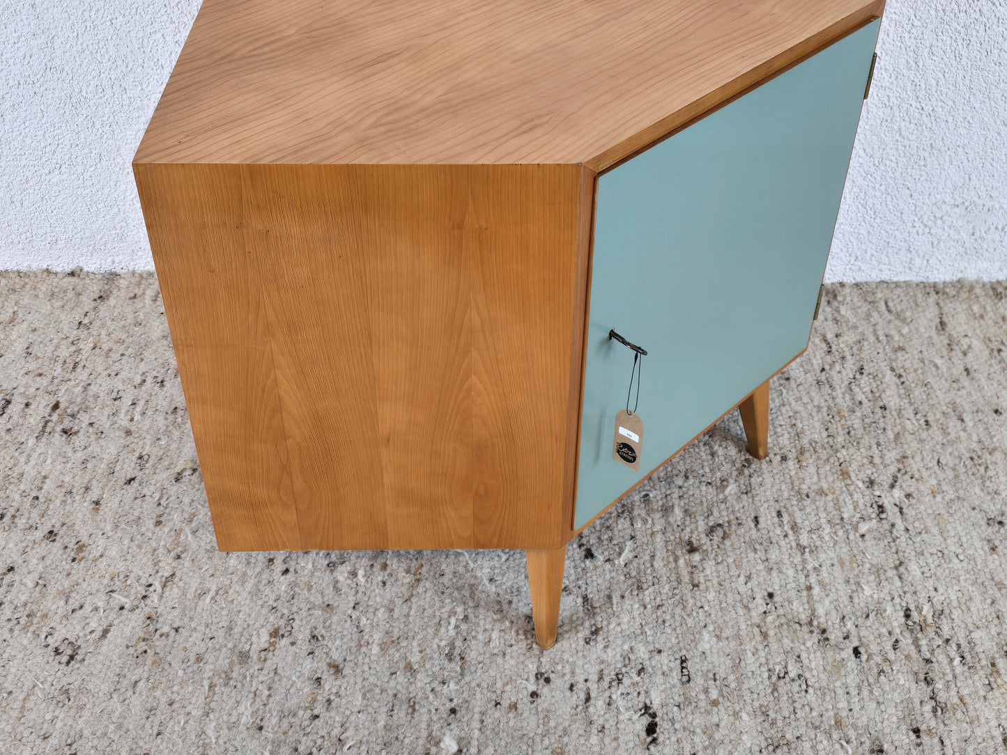 VINTAGE ECKKOMMODE Holz Kommode Rüster Mid Century schrank tv ddr