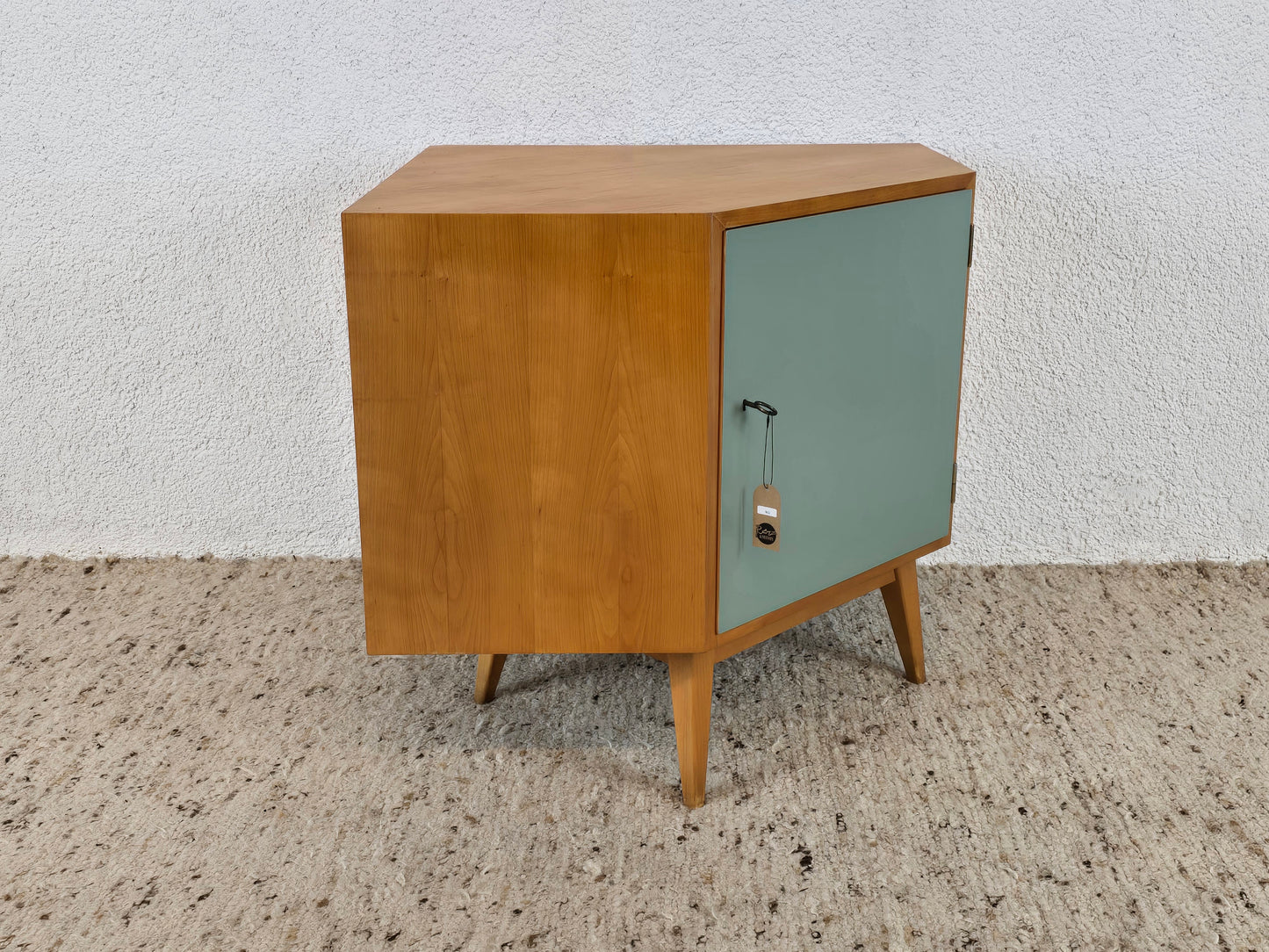 VINTAGE ECKKOMMODE Holz Kommode Rüster Mid Century schrank tv ddr