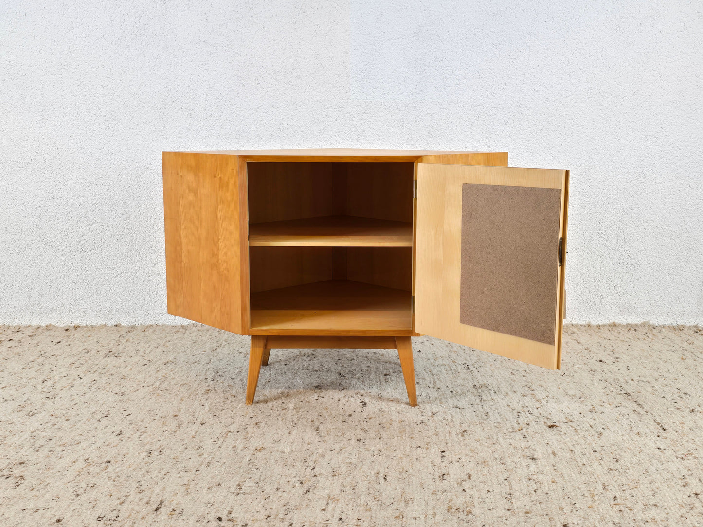 VINTAGE ECKKOMMODE Holz Kommode Rüster Mid Century schrank tv ddr