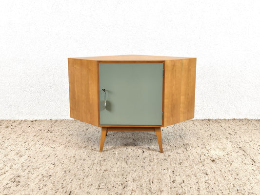 VINTAGE ECKKOMMODE Holz Kommode Rüster Mid Century schrank tv ddr