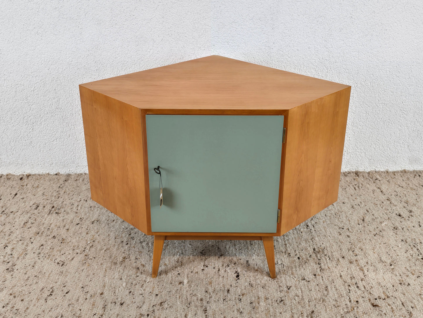 VINTAGE ECKKOMMODE Holz Kommode Rüster Mid Century schrank tv ddr