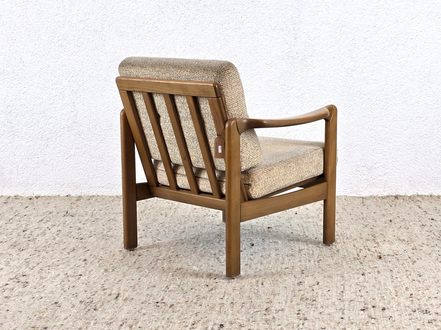 KNOLL ANTIMOTT SESSEL holz vintage Stuhl Tv beige buche 1960 60s midcentury Armchair