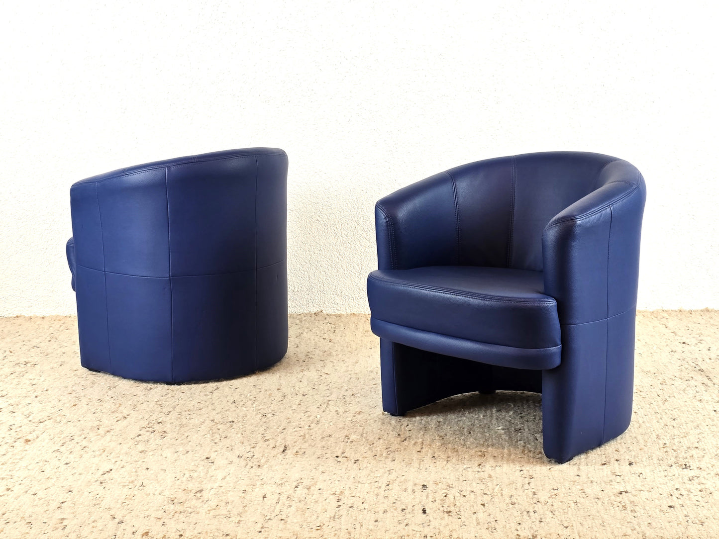 1von2 VINTAGE COCKTAIL SESSEL stuhl blau bar retro sofa couch armchair