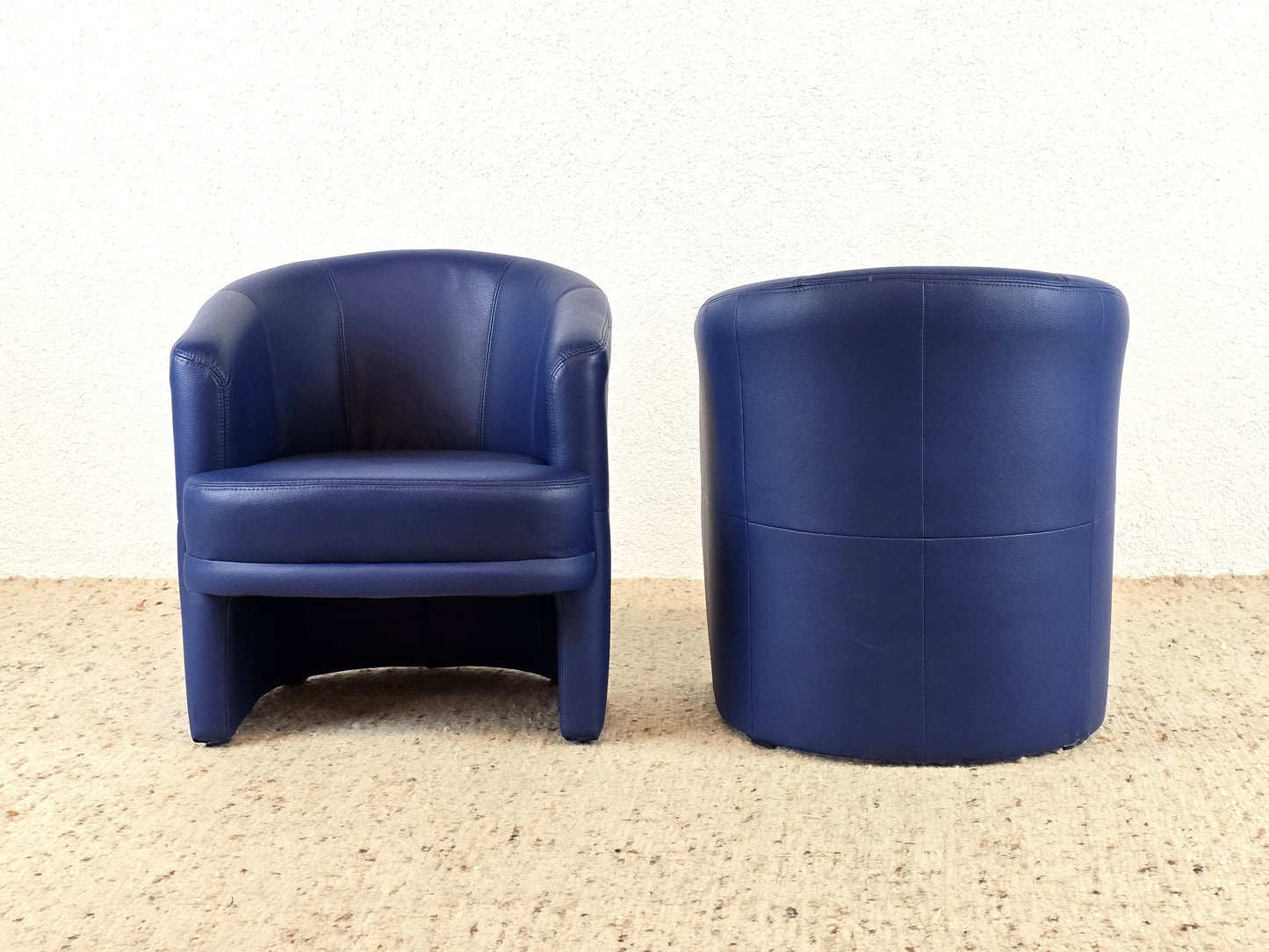 1von2 VINTAGE COCKTAIL SESSEL stuhl blau bar retro sofa couch armchair