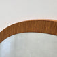 TEAK WANDSPIEGEL rund holz vintage mid century retro spiegel garderobe bad