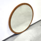 TEAK WANDSPIEGEL rund holz vintage mid century retro spiegel garderobe bad
