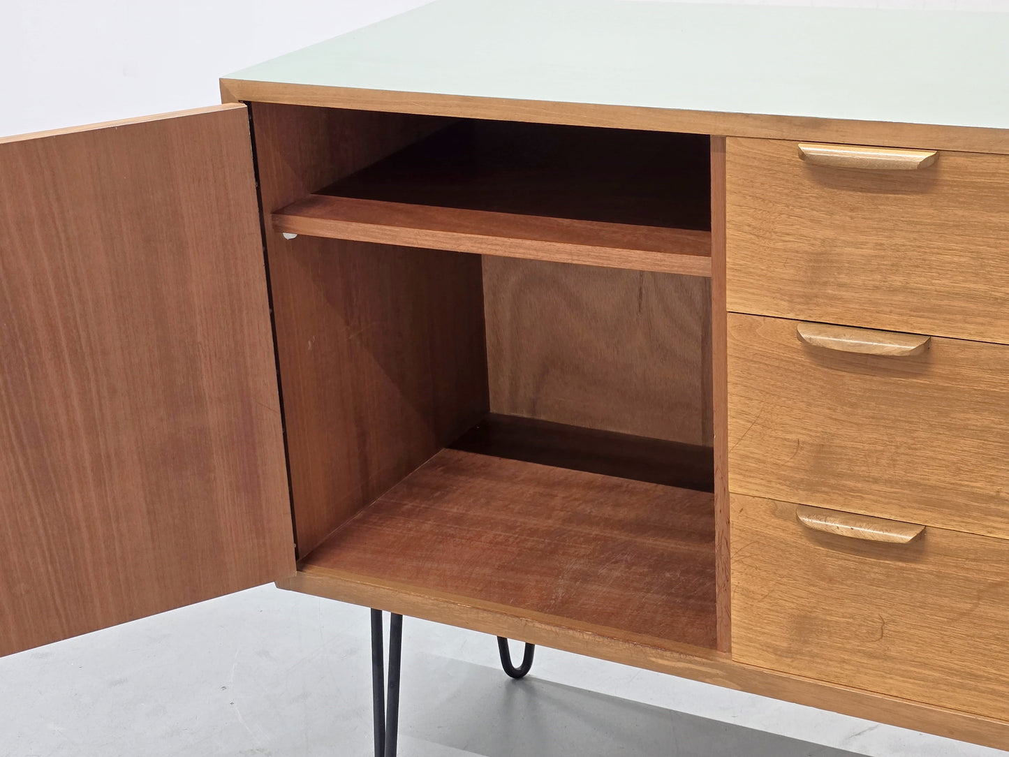 VINTAGE SIDEBOARD nuss holz kommode tv board mid century 1960er retro