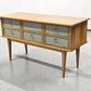 MID CENTURY SIDEBOARD nuss holz kommode tv schubladen vintage 1950er