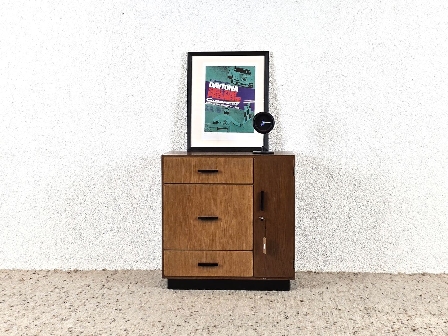 VINTAGE KOMMODE ablage schräncken 1950er 1960er retro büro flur schreibtisch