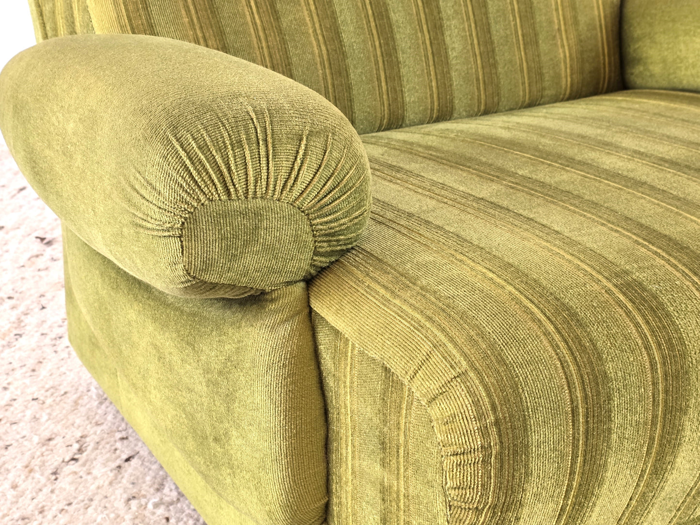 MID CENTURY SESSEL stuhl grün stoff armchair sofa ddr couch vintage retro