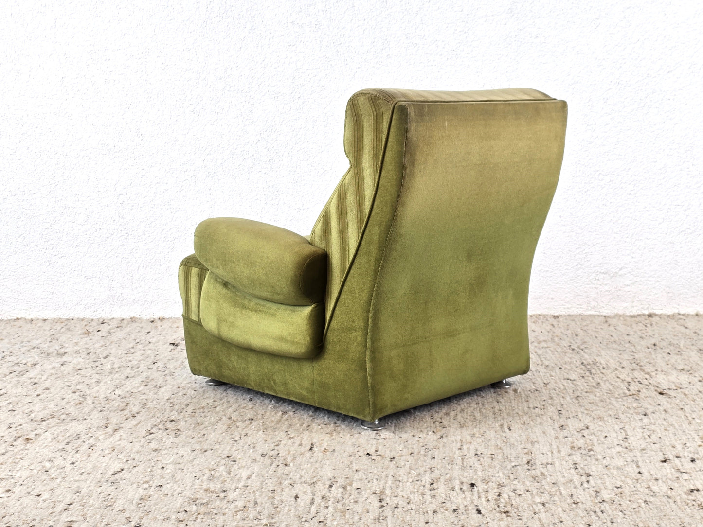 MID CENTURY SESSEL stuhl grün stoff armchair sofa ddr couch vintage retro
