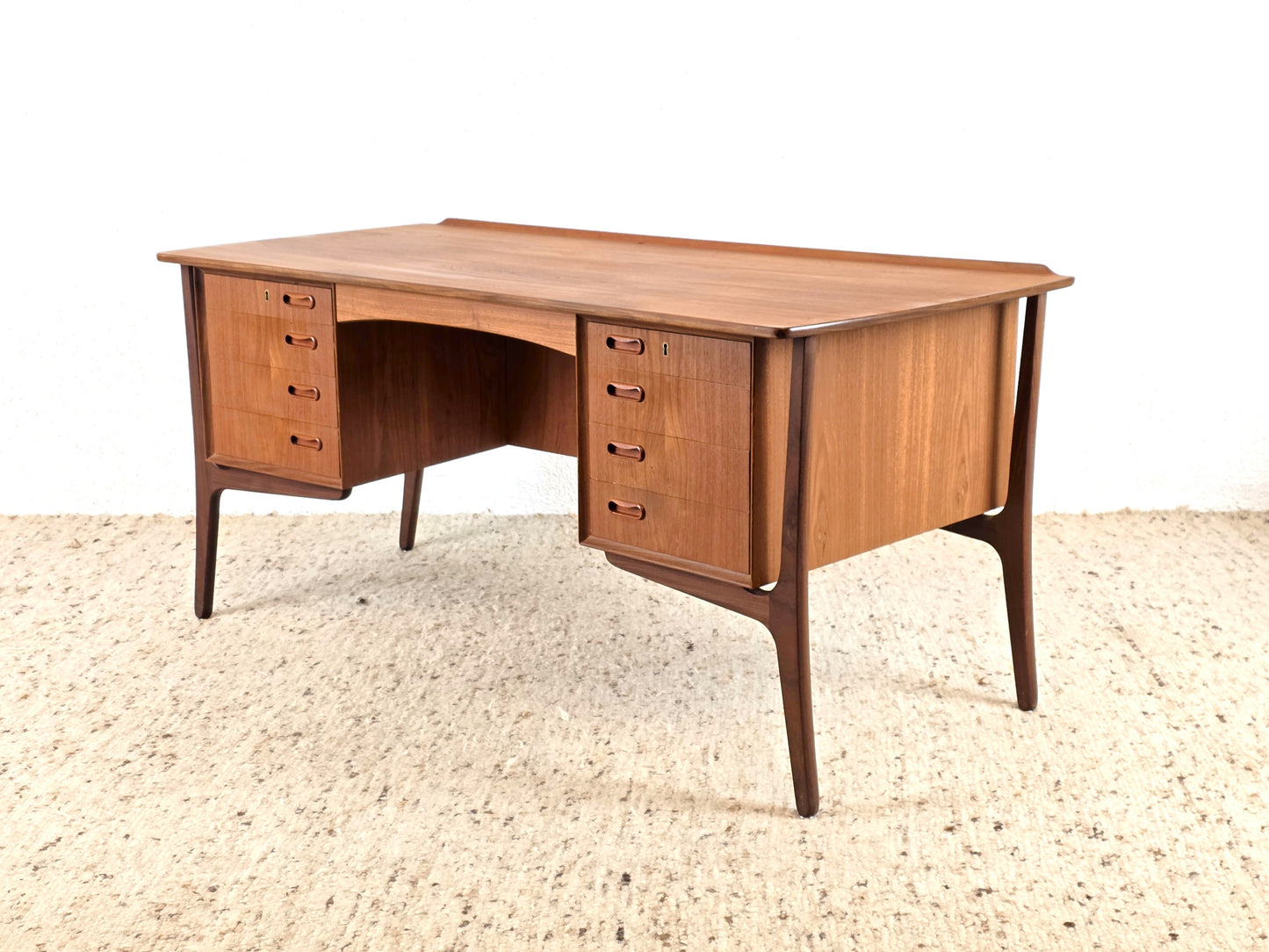 HP HANSEN SCHREIBTISCH teak holz büro tisch designer svend aaege madsen dänemark