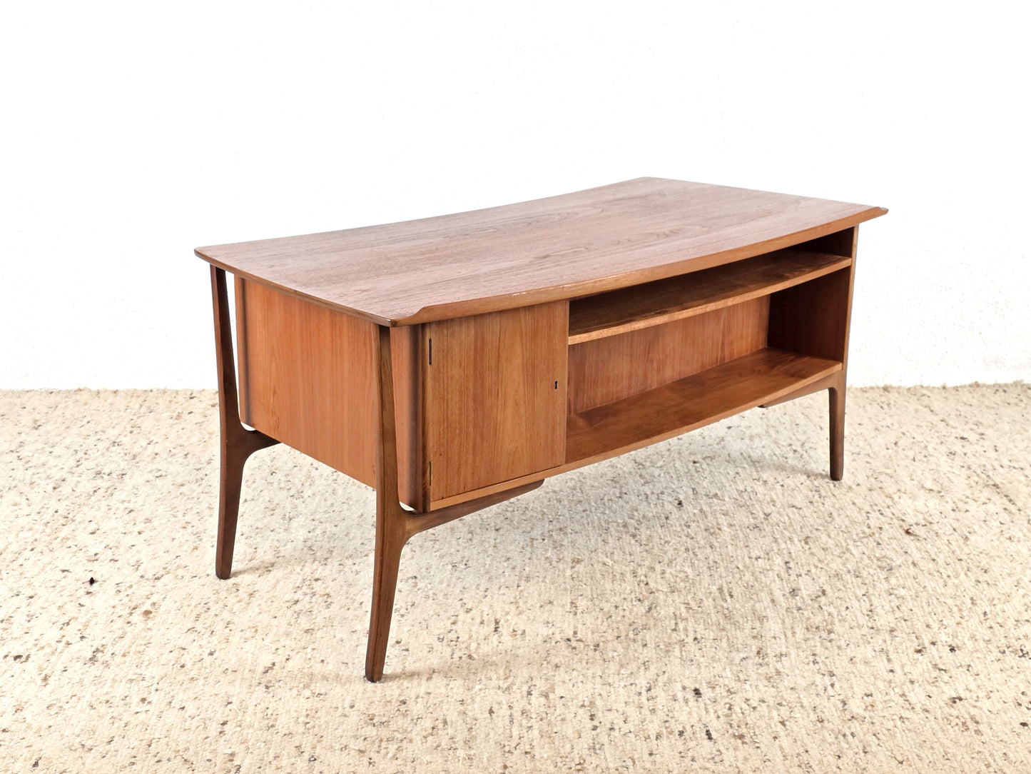 HP HANSEN SCHREIBTISCH teak holz büro tisch designer svend aaege madsen dänemark