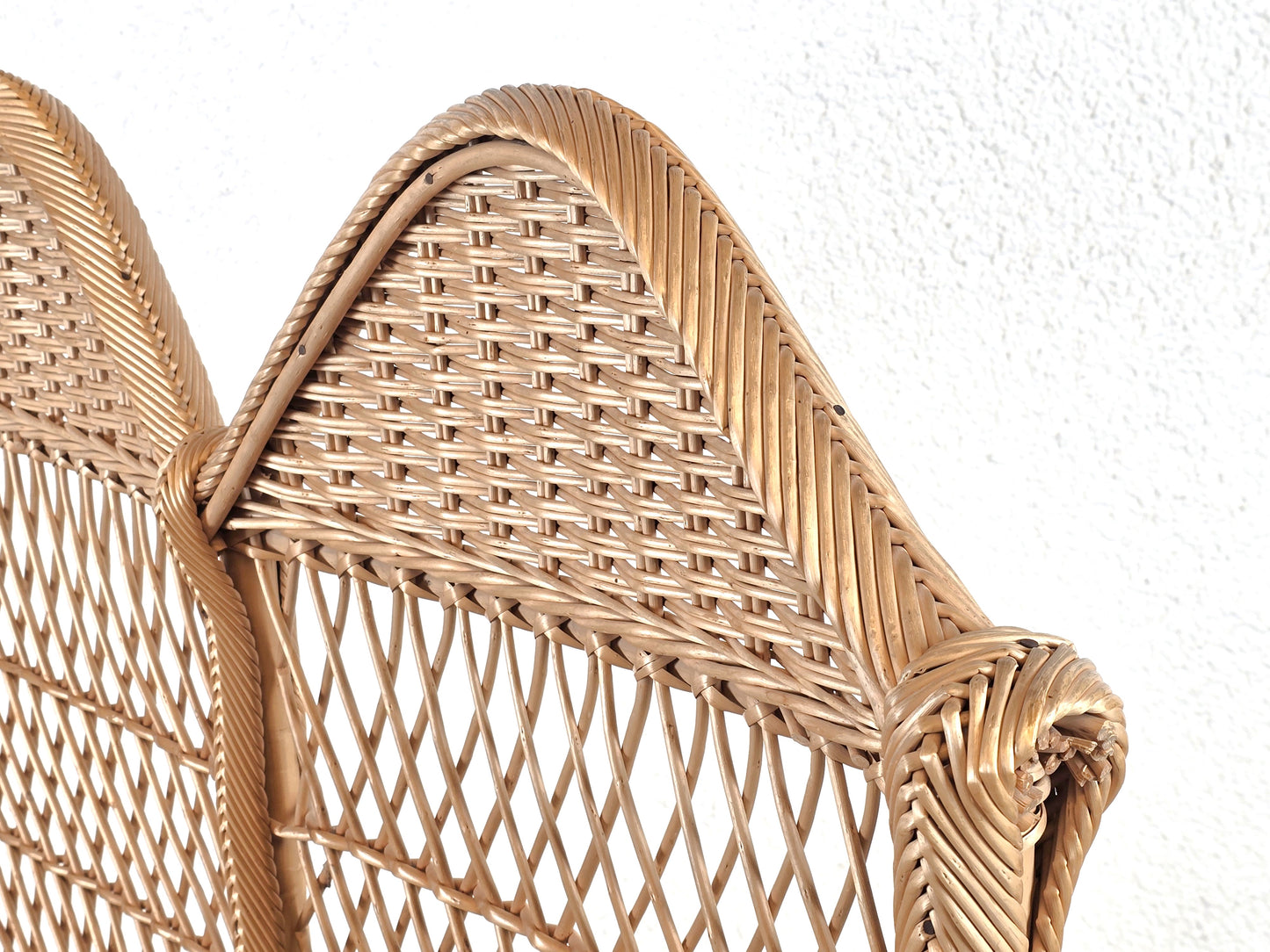 1960ER RATTAN SITZBANK sofa sessel vintage stuhl sitzbank esszimmer couch boho designer