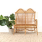 1960ER RATTAN SITZBANK sofa sessel vintage stuhl sitzbank esszimmer couch boho designer