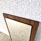 TEAK SPIEGEL wandspiegel vintage mid cenutry danish 1960s geschliefenes glas