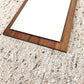 TEAK SPIEGEL wandspiegel vintage mid cenutry danish 1960s geschliefenes glas