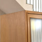 VINTAGE KLEIDERSCHRANK vitrine rüster holz schrank glas mid century 1960s