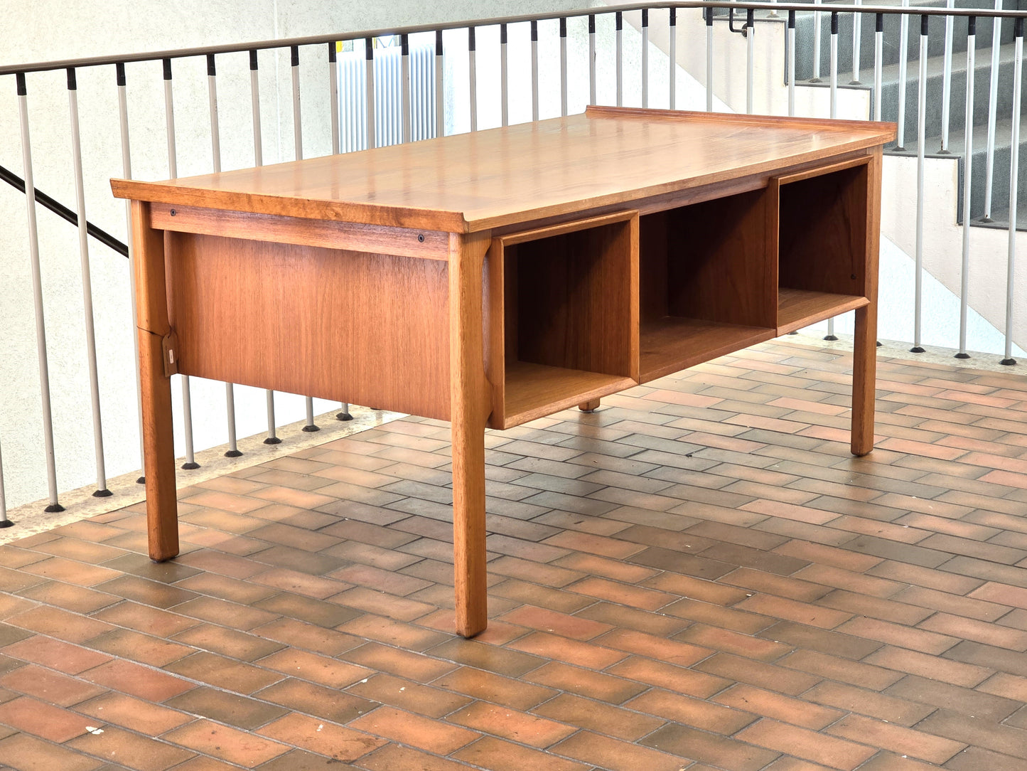 VINTAGE TEAK SCHREIBTISCH holz tisch büro mid century retro dänish denmark