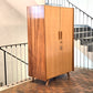 VINTAGE KLEIDERSCHRANK  holz schrank mid century 1960s retro kommode nuss rüster