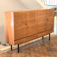 MID CENTURY SIDEBOARD nuss holz schrank highboard vintage retro kommode