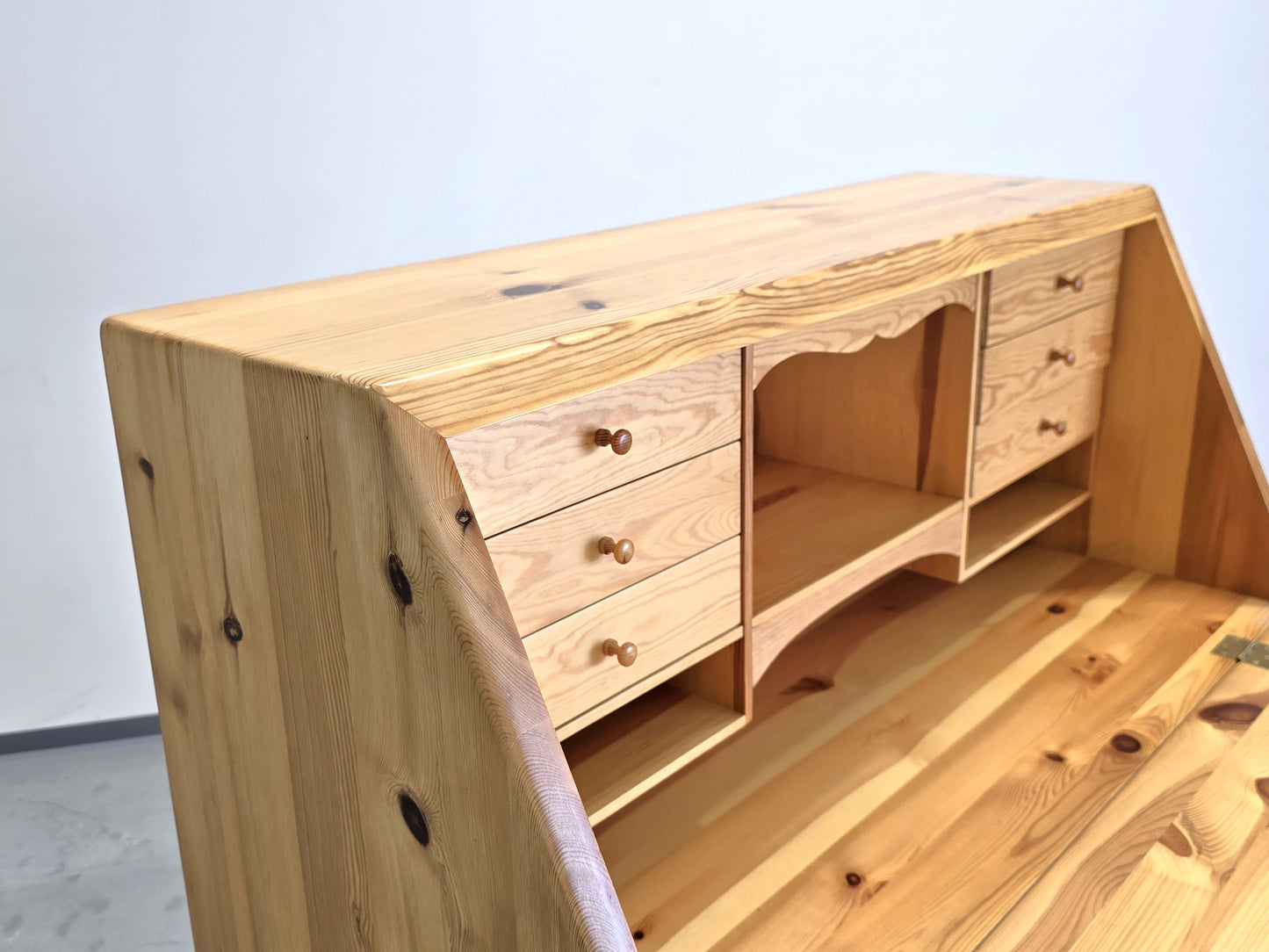 MASSIVHOLZ SEKRETÄR kommode schreibtisch minibar vintage schrank