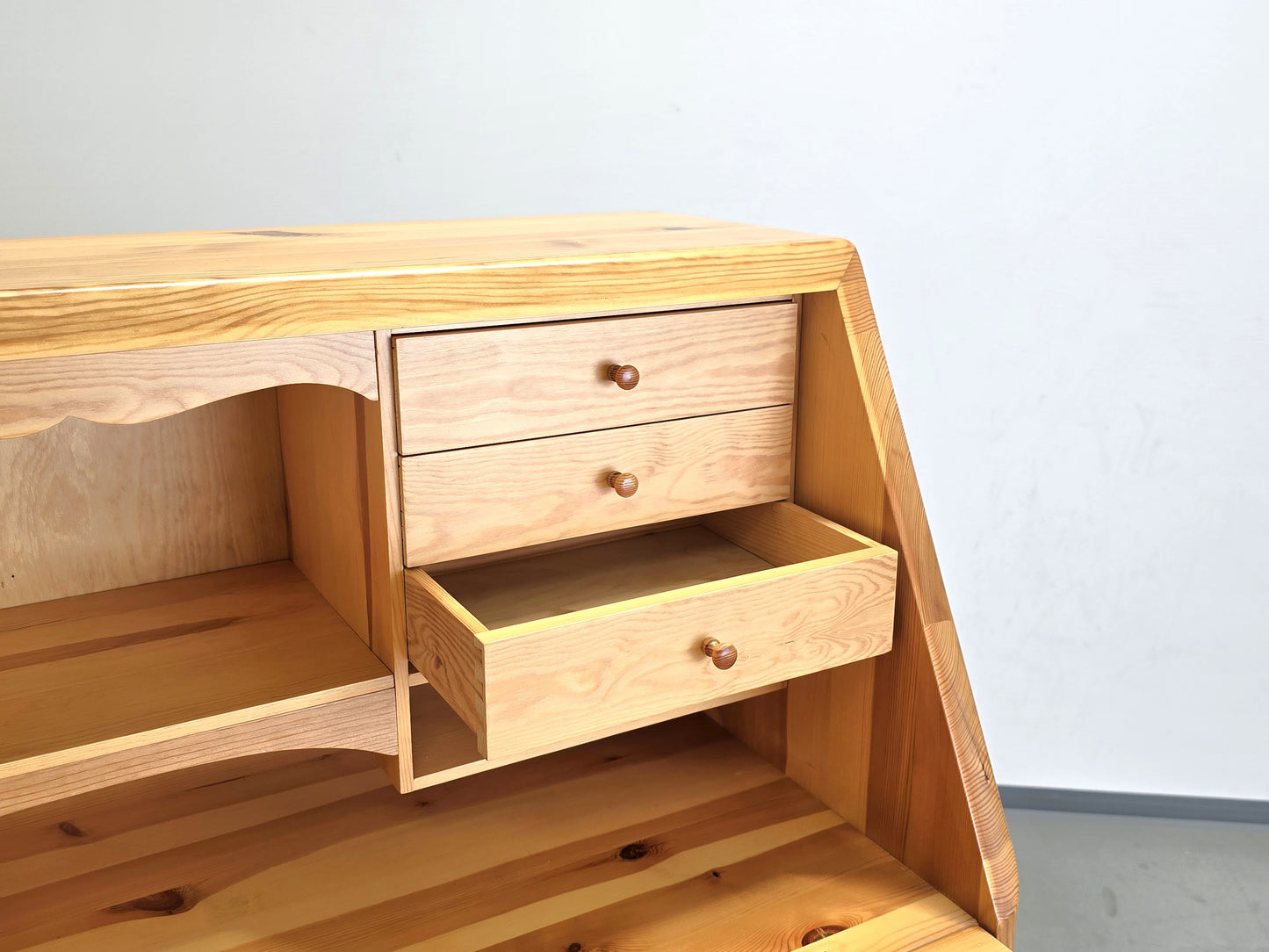 MASSIVHOLZ SEKRETÄR kommode schreibtisch minibar vintage schrank