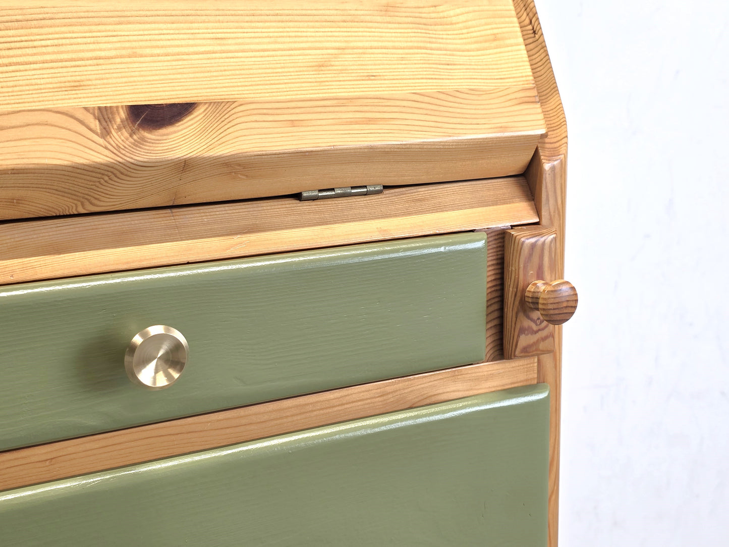 MASSIVHOLZ SEKRETÄR kommode schreibtisch minibar vintage schrank