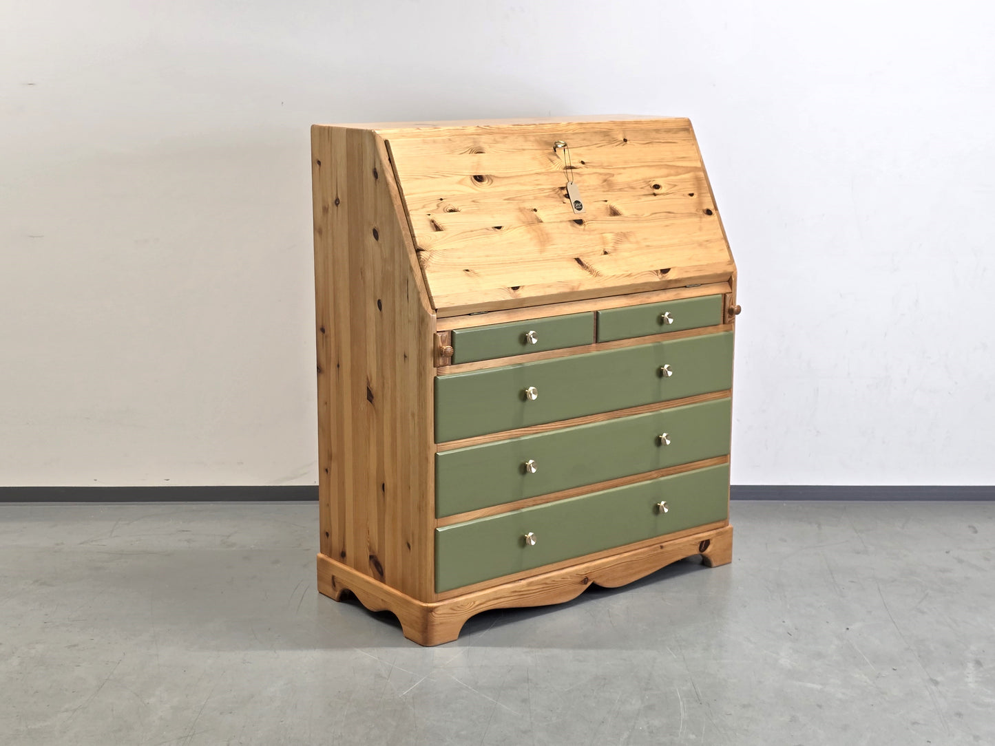 MASSIVHOLZ SEKRETÄR kommode schreibtisch minibar vintage schrank