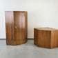 NUSSBAUM KLEIDERSCHRANK eckschrank vintage schrank holz mid century schlafzimmer