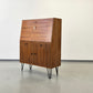 VINTAGE SEKRETÄR kommode schreibtisch holz nussbaum 60s retro midcentury