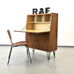 VINTAGE SEKRETÄR kommode schreibtisch holz nussbaum 60s retro midcentury