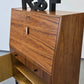 VINTAGE SEKRETÄR kommode schreibtisch holz nussbaum 60s retro midcentury