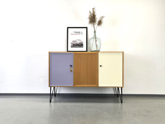 MID CENTURY SIDEBOARD kommode kleider schrank 60s vintage tv hifi highboard