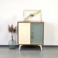 VINTAGE KOMMODE ablage flur schuhregal schuhschrank wohnzimmer bar holz nussbaum