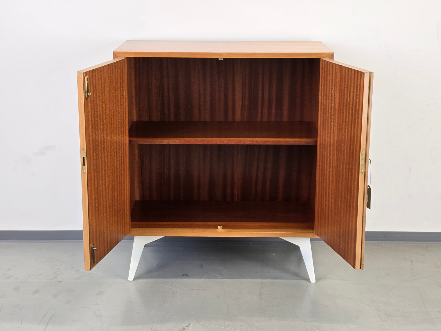 VINTAGE KOMMODE ablage flur schuhregal schuhschrank wohnzimmer bar holz nussbaum