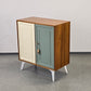 VINTAGE KOMMODE ablage flur schuhregal schuhschrank wohnzimmer bar holz nussbaum