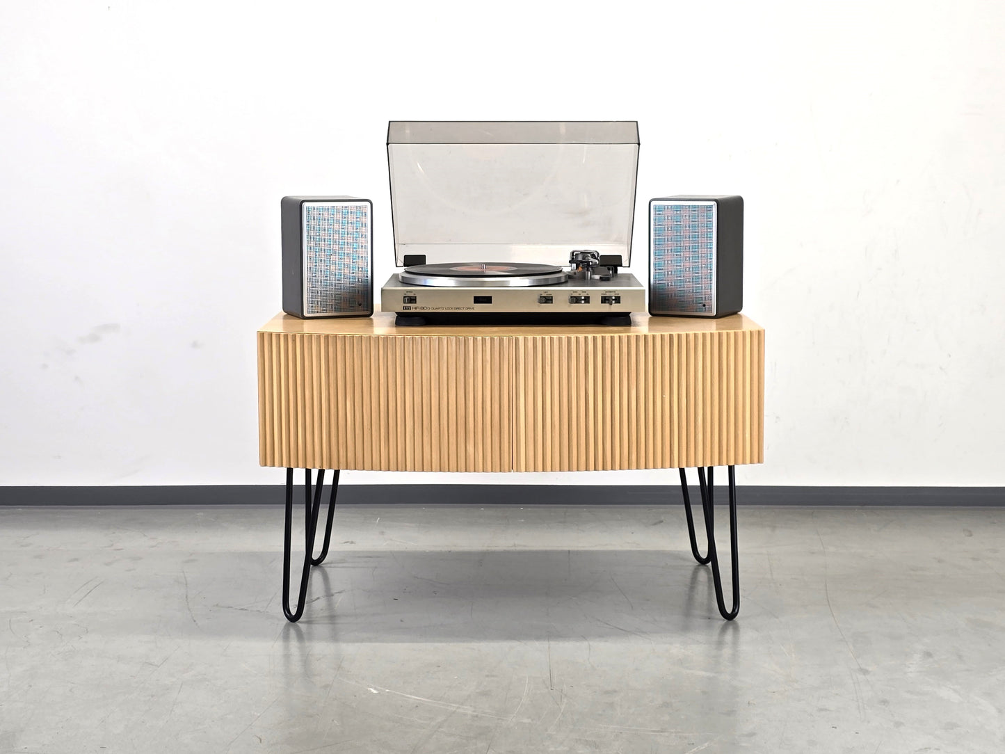 MASSIVHOLZ TV LOWBOARD hifi plattenspieler kommode sideboard