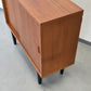 TEAK HOLZ SCHRÄNKCHEN kommode sideboard vintage bar schiebetüren