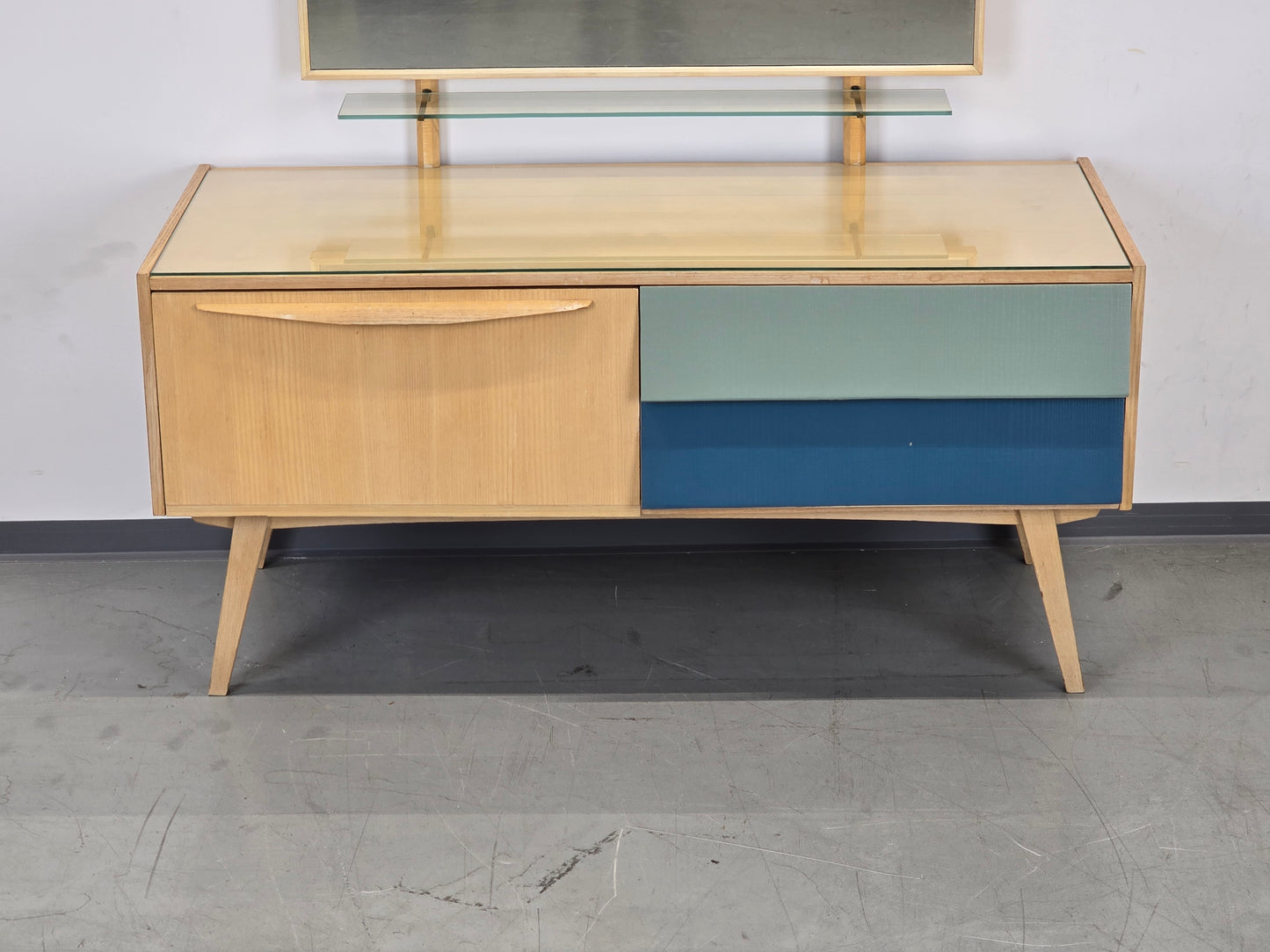 VINTAGE SPIEGELKOMMODE sideboard kommode spiegel flur schminktisch