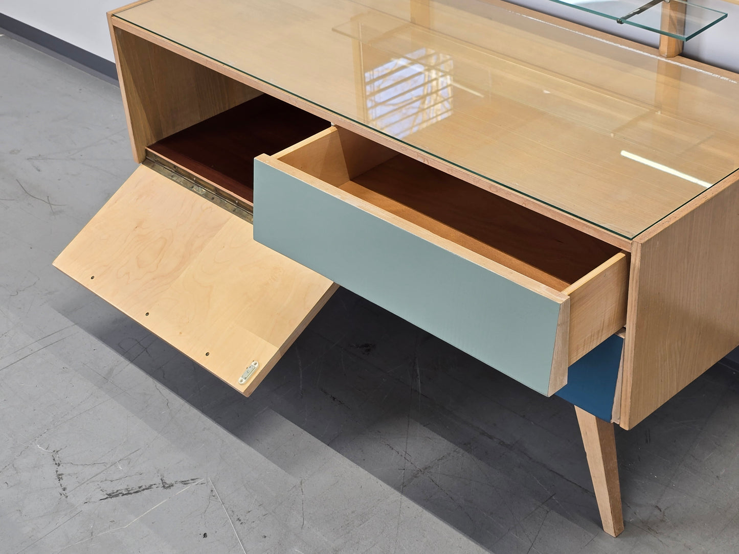 VINTAGE SPIEGELKOMMODE sideboard kommode spiegel flur schminktisch