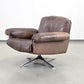 DE SEDE SESSEL ds31 leder metall chrom tv stuhl relax ds35 braun