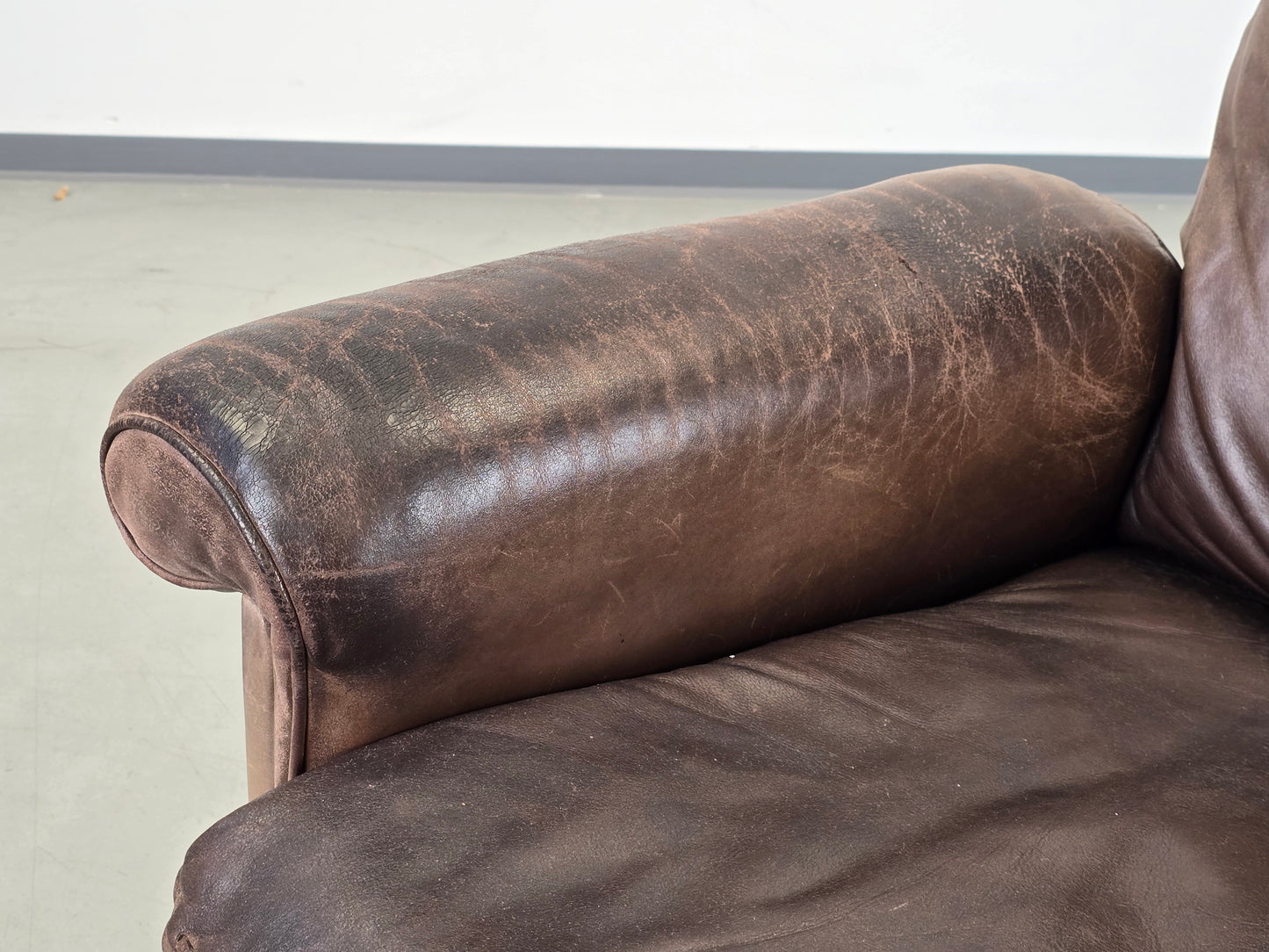 DE SEDE SESSEL ds31 leder metall chrom tv stuhl relax ds35 braun