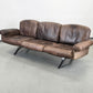 DE SEDE SOFA couch garnitur ds31 leder metall chrom tv sessel relax ds35 braun